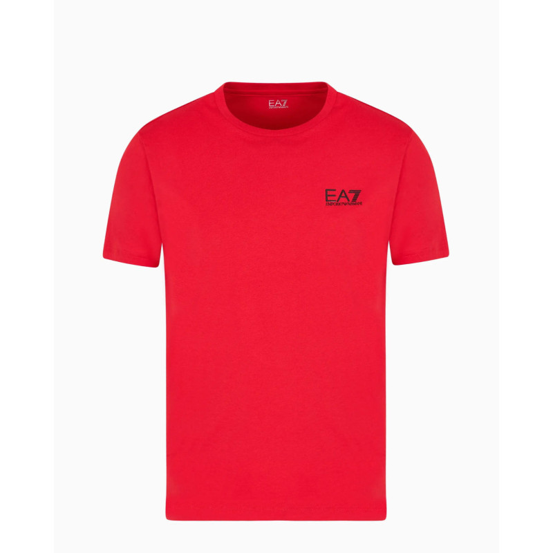ARMANI EA7  T-shirt girocollo Logo Series in cotone 8NPT18 Rosso