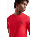 ARMANI EA7  T-shirt girocollo Logo Series in cotone 8NPT18 Rosso