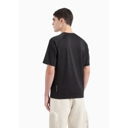 ARMANI EA7 T-shirt Athletic Mix in tessuto tecnico 3DPT11 Militare