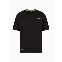 ARMANI EA7 T-shirt Athletic Mix in tessuto tecnico 3DPT11 Militare