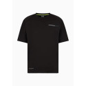 ARMANI EA7 T-shirt Athletic Mix in tessuto tecnico 3DPT11 Militare