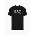 ARMANI EA7 T-Shirt girocollo Lux Identity in cotone 3DPT71 Nero