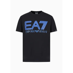 ARMANI EA7 T-Shirt Logo Series in cotone stretch 3DPT37 Nero