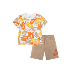 NIKE Completo Bambino 86H749 Bianco/Arancio