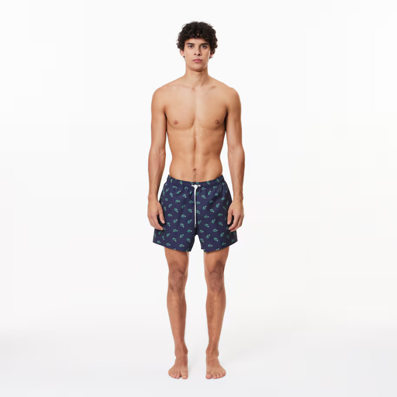 LACOSTE COSTUME DA BAGNO CON COCCODRILLO STAMPATO MH7188 VERDE
