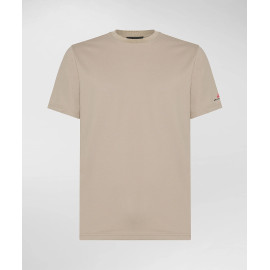 PEUTEREY T-SHIRT STRETCH IN COTONE E SETA ZOLE BEIGE