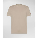 PEUTEREY T-SHIRT STRETCH IN COTONE E SETA ZOLE BEIGE