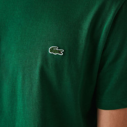 Lacoste T-shirt a girocollo in jersey di cotone TH6709 Rosa