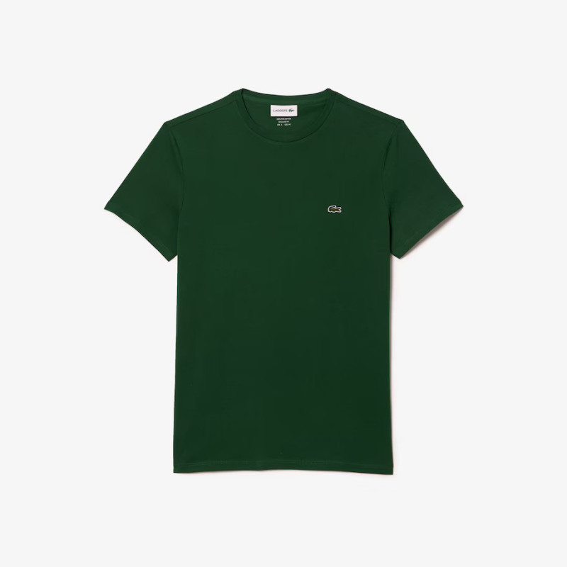Lacoste T-shirt a girocollo in jersey di cotone TH6709 Rosa