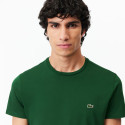 Lacoste T-shirt a girocollo in jersey di cotone TH6709 Rosa