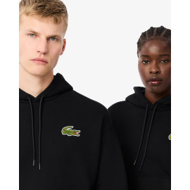 Lacoste Felpa con cappuccio loose fit Unisex SH2754 Nero