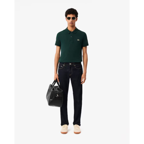 Lacoste jeans slim fit in denim di cotone elasticizzato HH5019 Blu scuro