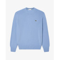 Lacoste Maglione Uomo girocollo in lana cardata AH2916 Azzurro