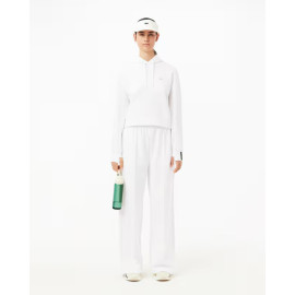 Lacoste Pantaloni Donna in piqué XF7374 Bianco