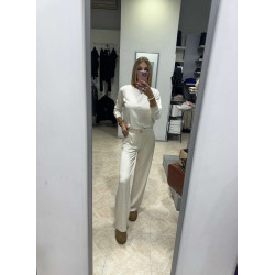 Freddy Felpa Donna in viscosa F4WSDS8 Panna