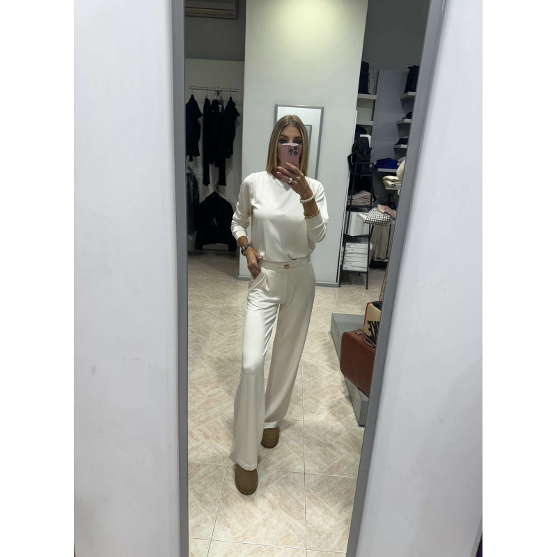 Freddy Felpa Donna in viscosa F4WSDS8 Panna
