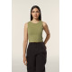 Freddy Top Cropped slim fit in jersey stretch WKENDALL Militare