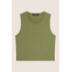 Freddy Top Cropped slim fit in jersey stretch WKENDALL Militare