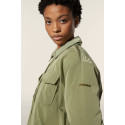 Freddy Top Cropped slim fit in jersey stretch WKENDALL Militare