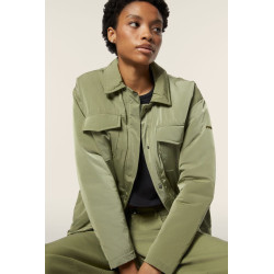 Freddy Top Cropped slim fit in jersey stretch WKENDALL Militare