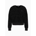 Armani EA7 Felpa girocollo Graphic Series in modal stretch 7W000002 Black