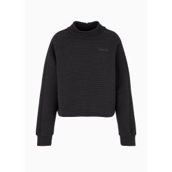 Armani EA7 Felpa girocollo Graphic Series in modal stretch 7W000002 Black