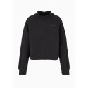 Armani EA7 Felpa girocollo Graphic Series in modal stretch 7W000002 Black