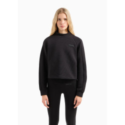 Armani EA7 Felpa girocollo Graphic Series in modal stretch 7W000002 Black