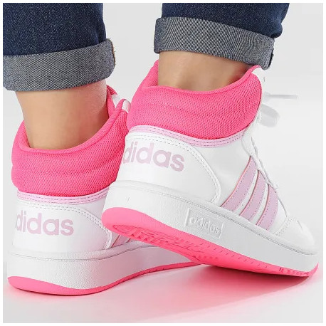 Adidas Originals Hoops 3.0 Mid Scarpe da bambina IF2722 White-Pink