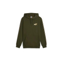 Puma Felpa con Cappuccio ESS Tape Minimal Uomo 630020 Verde/Oro