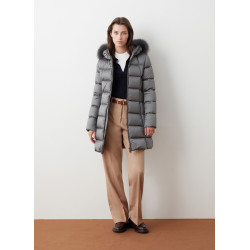 Colmar ORIGINALS Piumino lungo con pelliccia 2221E argento