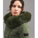 PEUTEREY Piumino Slim Con Pelliccia SERIOLA ML 04 FUR Verde
