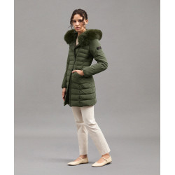 PEUTEREY Piumino Slim Con Pelliccia SERIOLA ML 04 FUR Verde