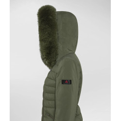 PEUTEREY Piumino Slim Con Pelliccia SERIOLA ML 04 FUR Verde