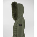 PEUTEREY Piumino Slim Con Pelliccia SERIOLA ML 04 FUR Verde
