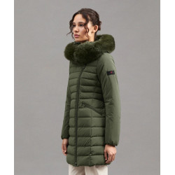 PEUTEREY Piumino Slim Con Pelliccia SERIOLA ML 04 FUR Verde