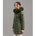 PEUTEREY Piumino Slim Con Pelliccia SERIOLA ML 04 FUR Verde