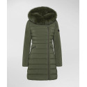 PEUTEREY Piumino Slim Con Pelliccia SERIOLA ML 04 FUR Verde