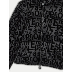 Armani EA7 Piumino Graphic Series Con Stampa All-Over Bambina 6DFB04 Nero