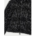 Armani EA7 Piumino Graphic Series Con Stampa All-Over Bambina 6DFB04 Nero