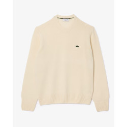 Lacoste Maglione Uomo girocollo in lana cardata AH2916 Azzurro