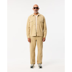 Lacoste Maglione Uomo girocollo in lana cardata AH2916 Azzurro