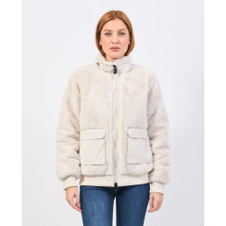 ARMANI EA7 Giacca Blouson Teddy Donna 6DTB15 Avorio