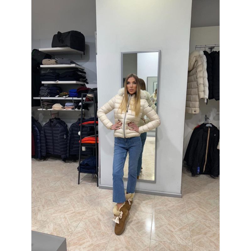 Colmar Piumino Corto Donna con Cappuccio 2286E Burro