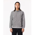 Lacoste Felpa con cappuccio con monogramma in cotone SH2855 Grigio/Nero