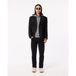 Lacoste Felpa con cappuccio con monogramma in cotone SH2855 Grigio/Nero