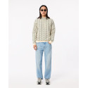 Lacoste Felpa con cappuccio con monogramma in cotone SH2855 Beige/Verde
