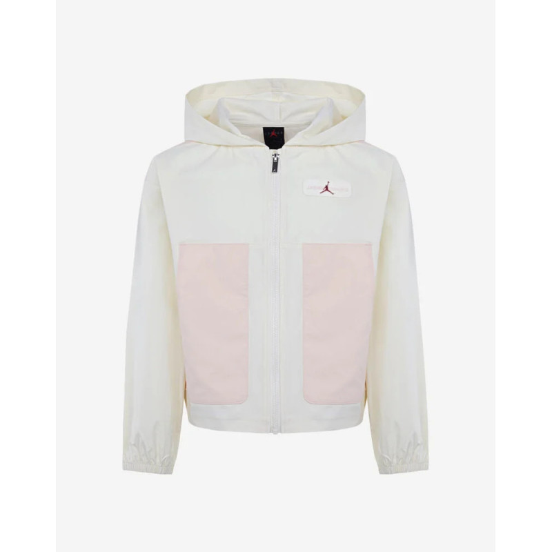 Nike Giacca K-Way Bambina 45D693 Panna/Rosa