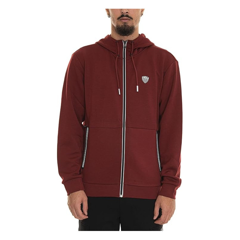 Armani EA7 Felpa Tessuto tecnico Regular Fit 8NPM20 Bordeaux