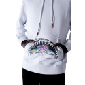 Sprayground Felpa Con Cappuccio Splats SP324 Bianca